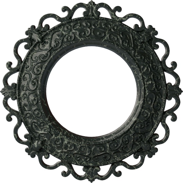 Ekena Millwork Orrington Medallion (Canopies up to 6 5/8"), 13 1/4"OD x 6 5/8"ID x 1 1/8"P, Painted Turtle Crackle CM13ORPTC - main